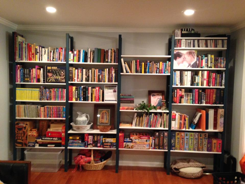 Latest Home Improvement Project Full Wall Bookshelf
